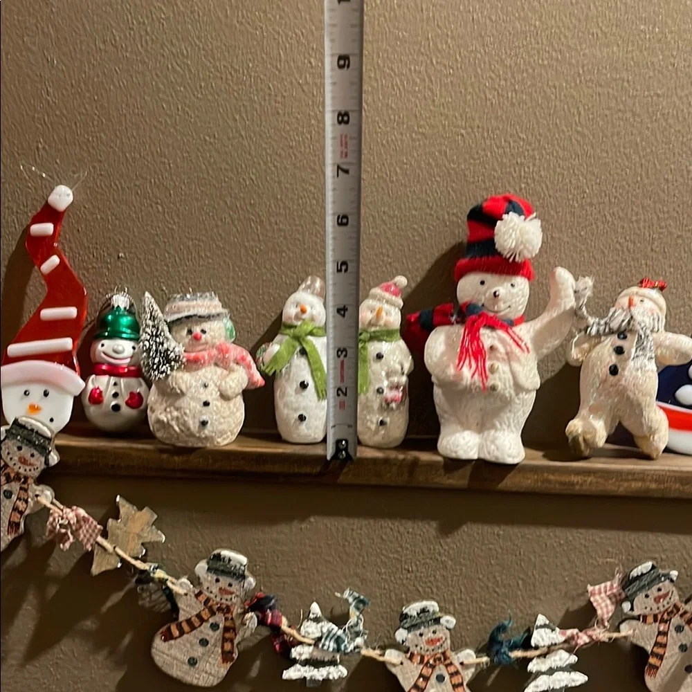 Vintage Festive Snowman Holiday Decor Lot